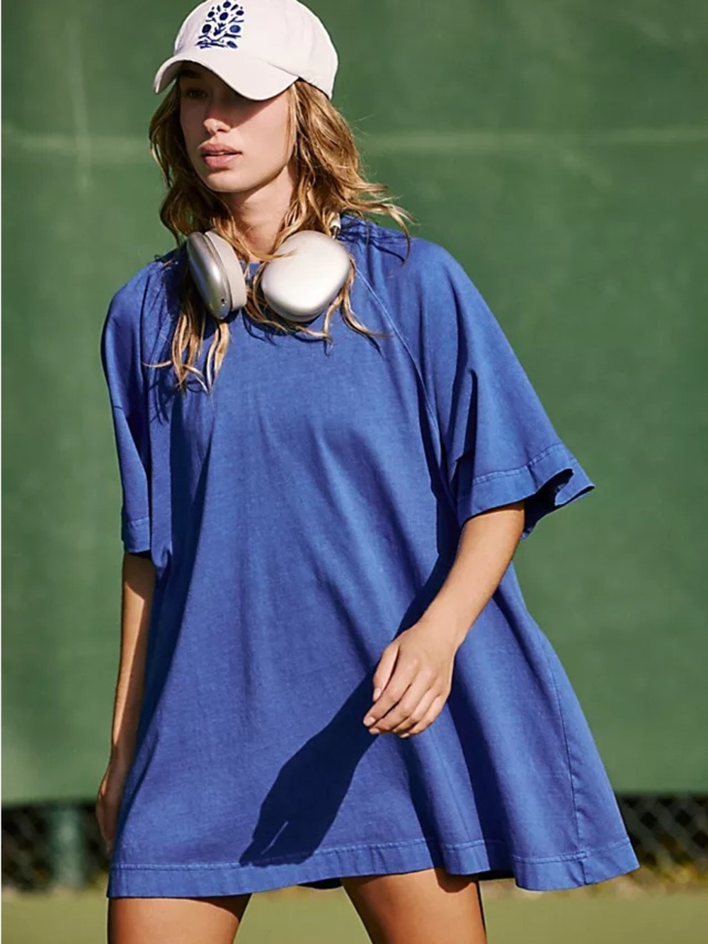 Free People Icon Tee - Size Small, Ultra Indigo